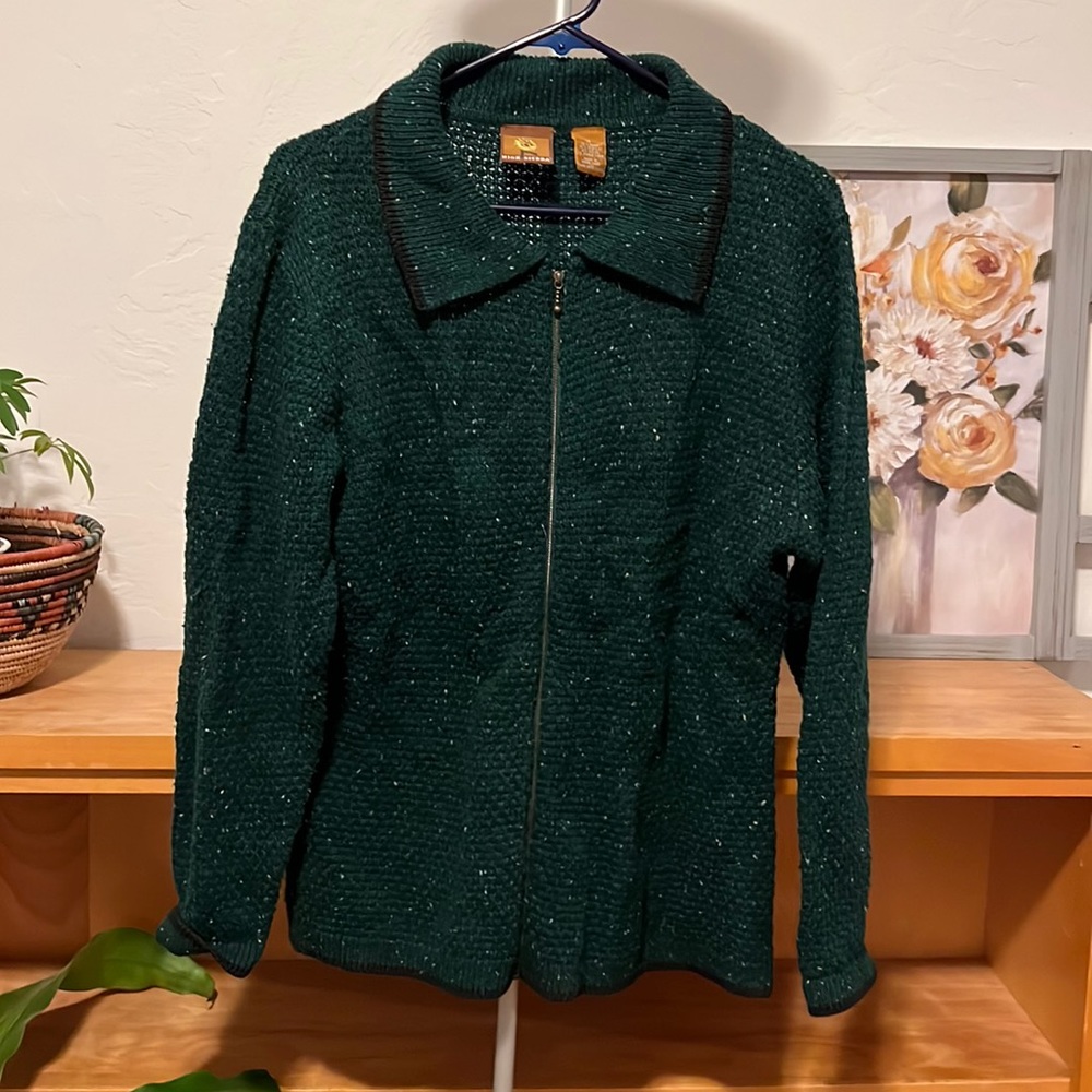 High Sierra extra large knitted sweater with metal zipper